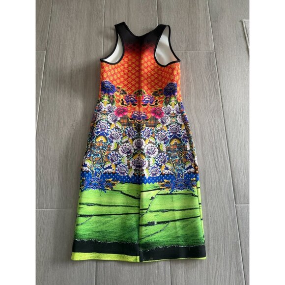 CLOVER CANYON Multicolor Scuba Style Cocktail Dress Size Small - Picture 3 of 10